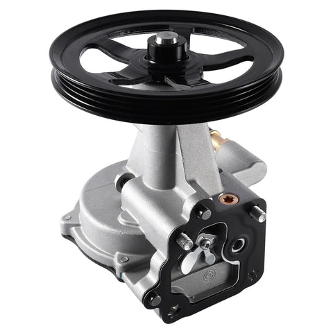 AULINK vacuum pump with black pulley on silver aluminum housing for 2014-2020 GM trucks and SUVs