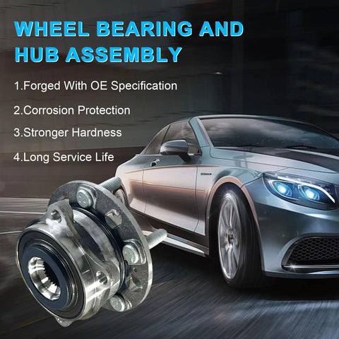Image of Front Wheel Bearing Hub Assembly Direct Drop-In Fit 5-Lug Fits Hyundai Palisade 2020-2024 with a car in motion