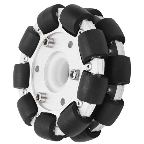 Durable 100mm Double Aluminum Omni Directional Wheel For Robots With 30Kg Load Capacity And No Fuss 360 Degree Movable Rubber Rollers