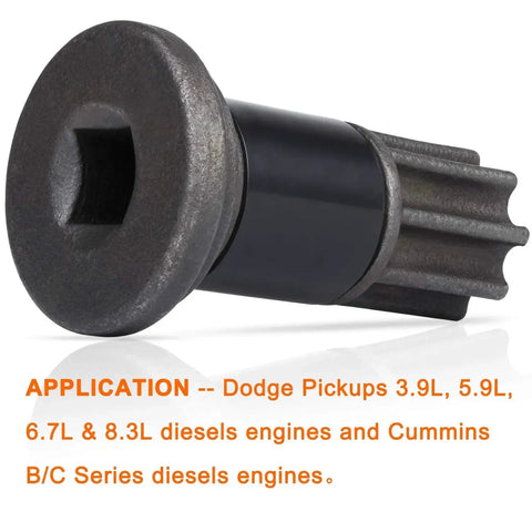 Engine barring tool for Cummins 5.9L Diesel B C Series, compatible with Dodge Ram VE P7100 VP44 1989–2002, showcasing application info