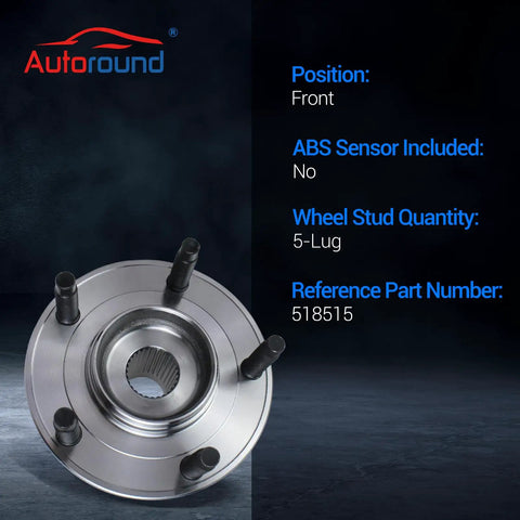 Front Wheel Bearing And Hub Assembly For Ford Escape 2001-2012, Mazda Tribute 2001-2011, Mercury Mariner 2005-2011, 5-lug