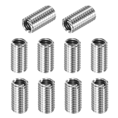 Thread adapter sleeve reducing nut set, 10-pack, stainless steel, M10x1.5 male to M8x1.25 female
