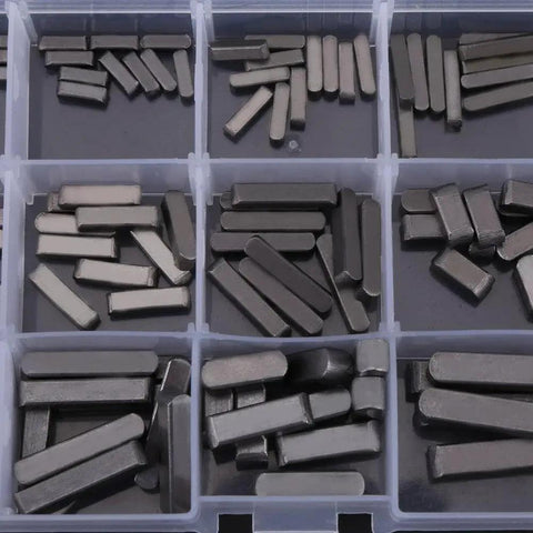 140Pcs Keyway Set With 8 To 30 Mm Round Ended Keys For Parallel Drive Shafts GBSCLOVER A3 Carbon Steel Feather Key Kit