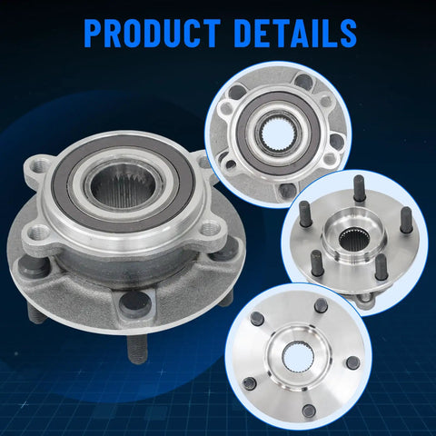 Front Wheel Hub And Bearing Assembly Fits Mazda 6 2014 2019 And CX 5 2013 2022 5 Lug Steel Roller Bearing Auto Part Replacement Direct Fit No Fuss Easy Install