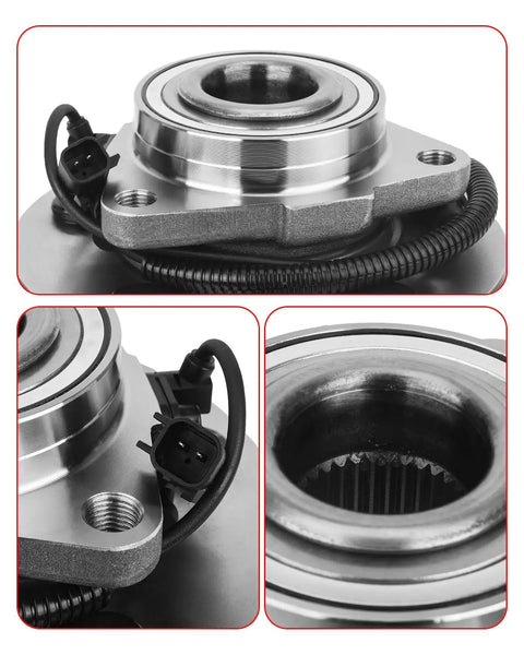 2 Pack Front Wheel Hub Bearing Assembly For Dodge Ram 1500 2012-2018 And Ram 1500 Classic 2019-2022, 5 Lug, With ABS, Forged Steel