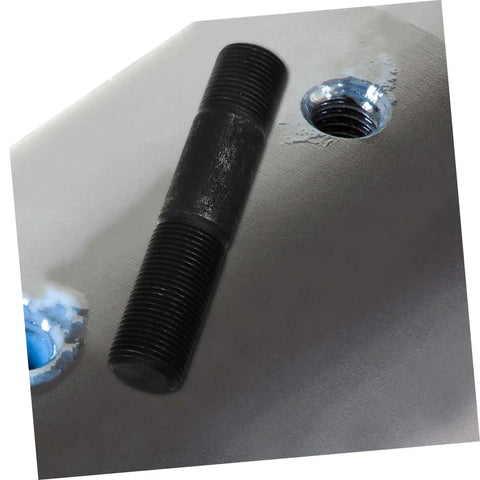 Hydraulic Tool Kit With Punch Driver And Die Set for Metal Sheets and Electrical Conduit Projects close-up of punch rod and hole