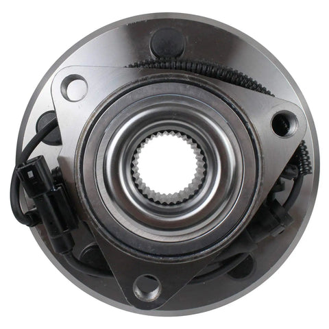 Front view of Front Wheel Hub And Bearing Assembly For 2009 2010 Dodge Ram 1500 And 2011 Ram 1500 With ABS 5 Lug Replacement Wheel Hub