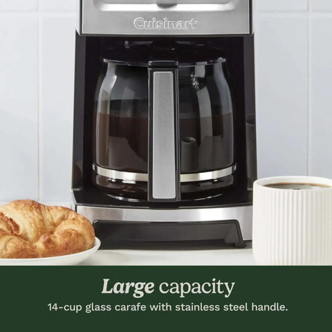 14 Cup PerfecTemp Programmable Coffee Maker With Glass Carafe And 1 4 Cup Setting Brew Strength Control Brew Pause And Over Ice Function In Black Stainless Steel