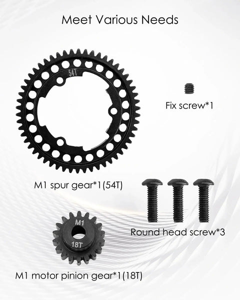 Heavy Duty 54T Spur Gear With 18T Pinion Gear All In One Upgrade Kit For Traxxas X Maxx XO1 Maxx E Revo 2 0 VXL Models Replacement