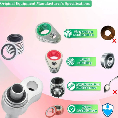 AC O Ring Kit 400 Piece Seal Washer Set for Your Ride, 12 Size O Ring Assortment features corrosion, deformation, and wear resistance.