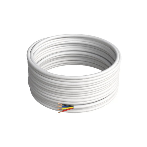 500ft Stranded 18/4 Alarm CCA Wire For Low Voltage LED And Security Systems, coiled spool of copper clad aluminum cable