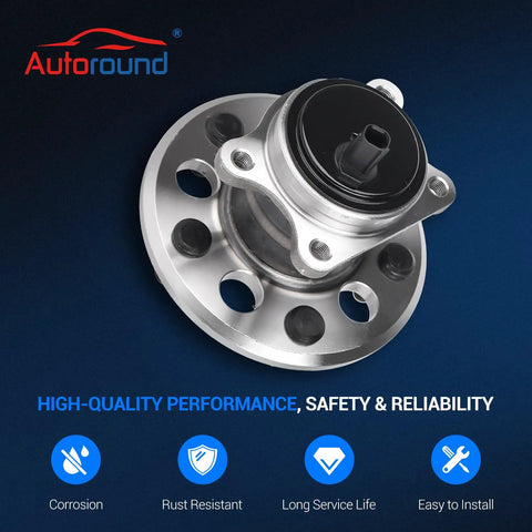 Rear Wheel Hub And Bearing Assembly Kit For Toyota Camry 2012-2017 And Avalon 2013-2018 With 5 Lug ABS 152mm Flange 67.5mm Offset Bolt Circle Easy Install Premium Replacement with corrosion resistance, long service life features.