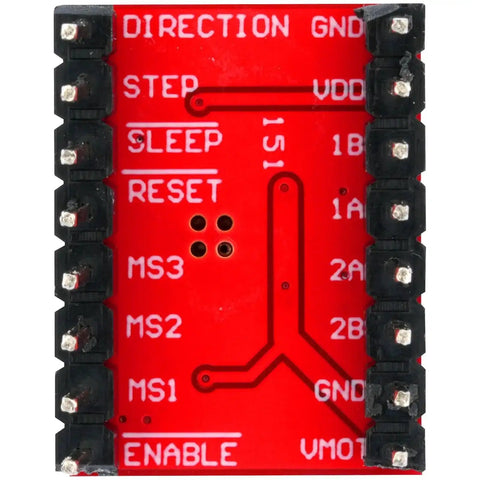 Red circuit board of Five Pack A4988 Stepper Motor Driver Modules With Heat Sink For 3D Printers And Arduino, component layout visible.