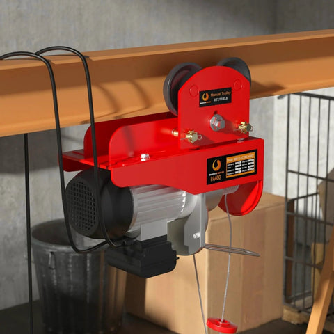 Manual Trolley For I Beams With Wide Flange 1.57 To 4.64 Inches Universal Fit Heavy Duty 0.5 Ton 1102 Lbs Capacity