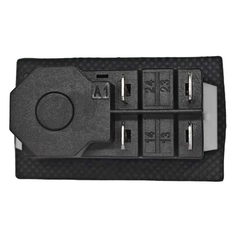 Electromagnetic Pushbutton Switch 120 Volts And 220 Volts Dual Voltage 4 Pin 16A, black switch with numbered pins
