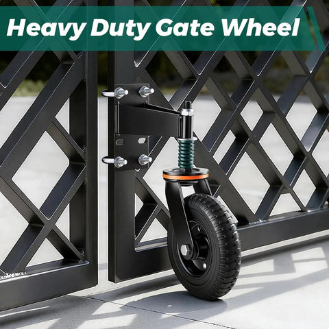 Heavy Duty Gate Wheel 8 Inch Gate Wheels For Wooden And Metal Tube Gates Spring Loaded Gate Caster With 600 Lbs Capacity