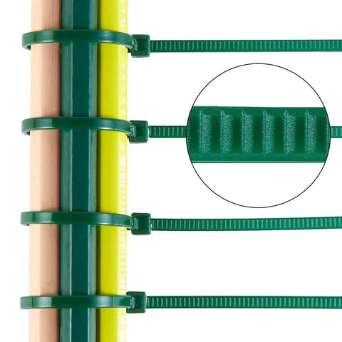 4 Inch 3mm Dark Green Nylon Garden Cable Zip Ties Self Locking Twist Ties for Plants and Trellises Durable Multipurpose Fasteners