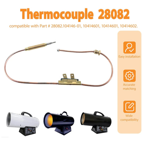 Eighteen Inch Long Propane Heater Thermocouple 28082 Compatible With Mr Heater MH35FA MH38QFA and other forced air heaters.