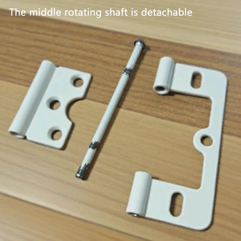 Three Inch No Mortise Hinges Six Pack White Heavy Duty Door Hinges For Barn Doors Cabinets And Bifold Doors Iron Construction