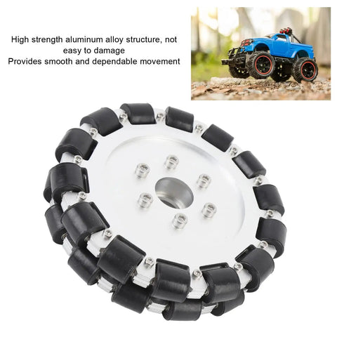 Dope Omnidirectional Mecanum Wheel For 152mm Robot DIY Kit With 19mm Rollers Aluminum Alloy 6 Inch Double Wheel on flat surface