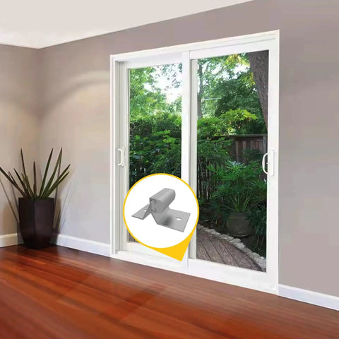 Sliding Patio Door Bumper Stop In Gray Aluminum 2 Inch Length 1 Inch Width for sliding door systems indoors