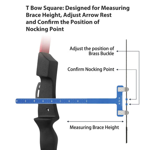 All In One Archery Bow String Nocking Points Kit With Buckle Pliers And T Shape Bow Square For Easy Install Includes Ruler