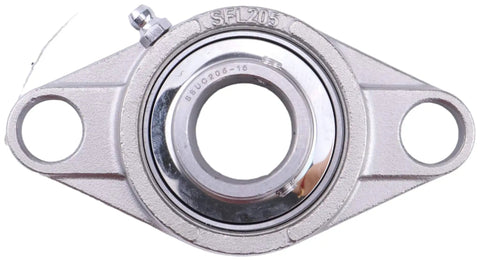 1 Inch Bore Two Bolt Flange Bearing For 1 Inch Shafts SUCFL205-16 UCFL205-16 MUCFL205-16, front view showing bolt holes