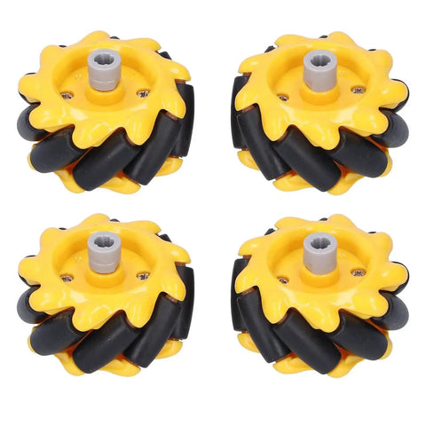 Mecanum Wheel Set for DIY Smart Robot Car Omni Directional Wheels 48mm Two Pairs Compatible with Building Blocks and TT Motors