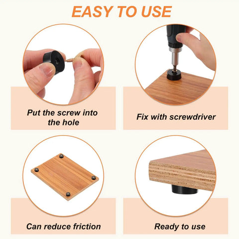 Installation and use of 28 Pack Rubber Feet Set 15x12x8mm Screw On Grippy Non Slip Bumpers for electronics and furniture.