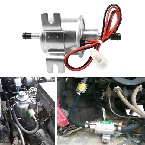 12V Heavy Duty Inline Fuel Pump For Lawn Mowers And Cars Universal Low Pressure Transfer Pump For Gas And Diesel Engines Built From Copper Clad Aluminum Corrosion Resistant Durable Performance Ready Silver Finish