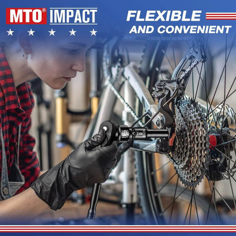 Person using 3/4 To 1/2 Inch Impact Socket Adapter Reducer For Quick Tool Swaps And Versatility on bicycle gear
