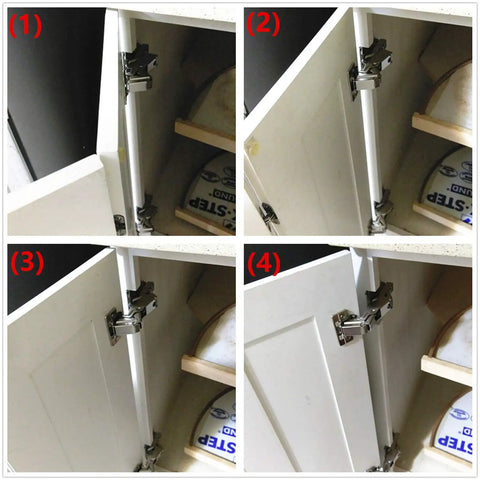 165 Degree Soft Close Cabinet Hinge For Inner Folding Corner Doors installed on kitchen cabinet.