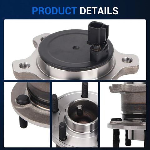 Rear Wheel Bearing And Hub Assembly 512499 For Ford Escape 2013 To 2019, C Max 2013 To 2018, Lincoln MKC 2015 To 2019, 5 Lug With ABS Sensor