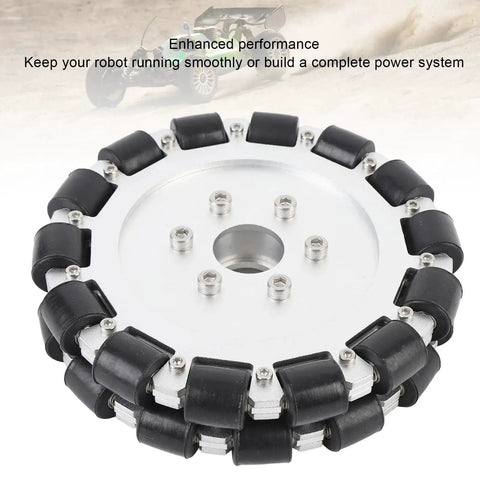 Dope Omnidirectional Mecanum Wheel For 152mm Robot DIY Kit With 19mm Rollers Aluminum Alloy 6 Inch Double Wheel 40kg Load Capacity