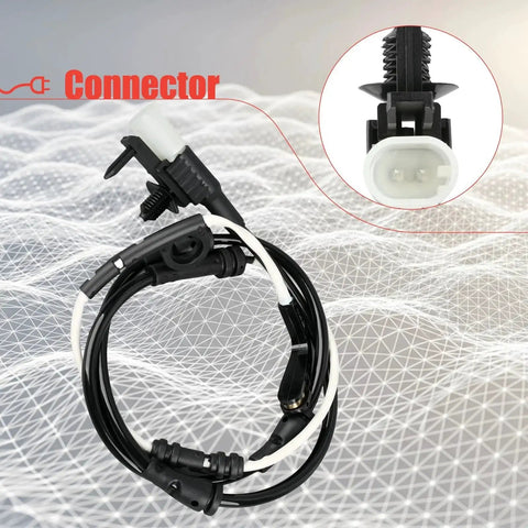 Sianxaido LR084071 rear brake pad wear sensor with wiring harness; white 2-pin connector, close-up view.