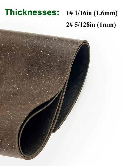 Gasket material cork-rubber paper sheet, brown, rolled; 1/16in (1.6mm) or 1mm thick.