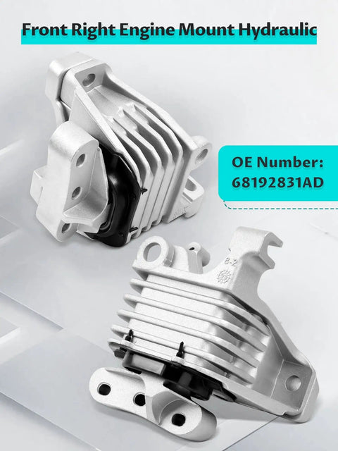 Front right engine mount hydraulic with OE number 68192831AD for 2014-2021 Cherokee and 2015-2019 Chrysler 200 2.4L.