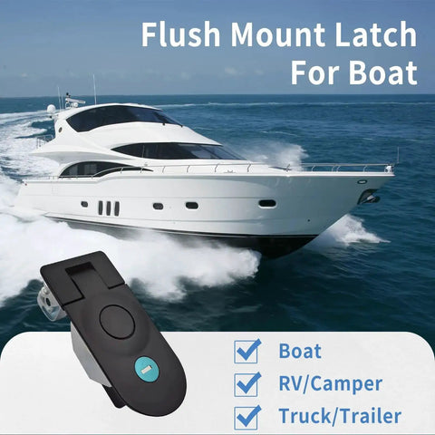 Heavy Duty Compression Latch 35mm Flush Mount Panel Lock for boat with checklist featuring RV/Camper, Truck/Trailer