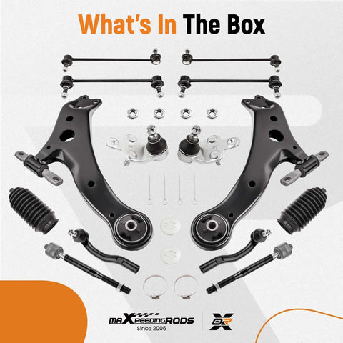 maXpeedingrods 14-piece front lower control arm suspension kit for Toyota Camry 2007–2011 with ball joints