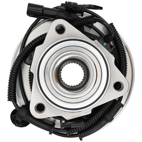 Wheel Hub Bearing Assembly Front Or Rear For Ford Explorer 2006 2010 Explorer Sport Trac 2007 2010 Mercury Mountaineer 2006 2010 5 Lug ABS Compatible Premium Replacement Easy Install, close-up view.