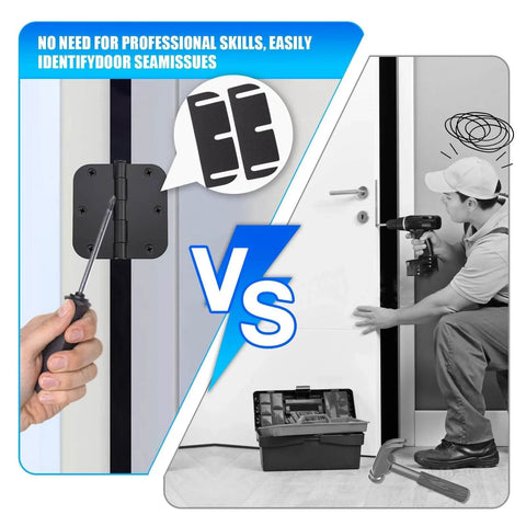 Using Door Hinge Shims For Interior Door Alignment vs. traditional alignment, highlighting quick realignment without removing hinges.