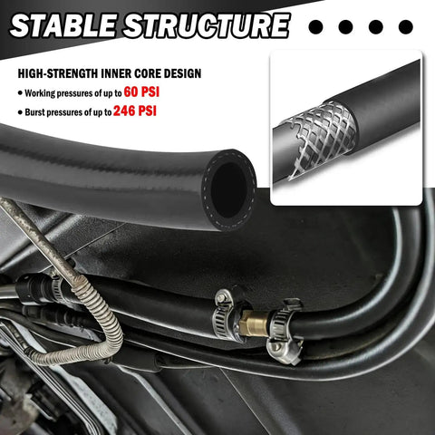Silicone Radiator Heater Hose 5/8 Or 3/4 Inch ID 9.84 Ft Cuttable Flexible Coolant Water Air Transfer Hose With 246 PSI Burst Pressure