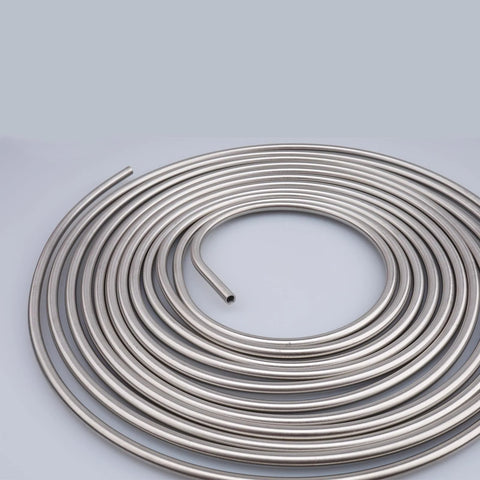 Stainless steel brake line hard tube, 1/4 inch, 16 ft coil