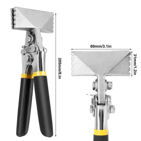 3 Inch Hand Seamer Sheet Metal Tool with Offset Handles Pro Grade Carbon Steel Straight Jaw For Easy Bending Seaming and Flattening