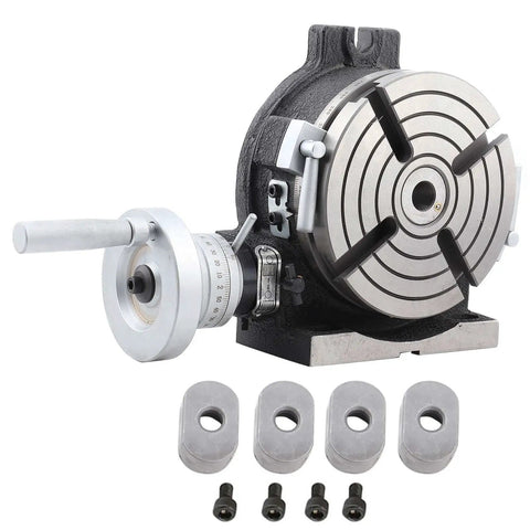 6 Inch Rotary Table For Milling Machines With Vertical And Horizontal Indexing Capabilities, 90 Degree Tilting Dividing Table