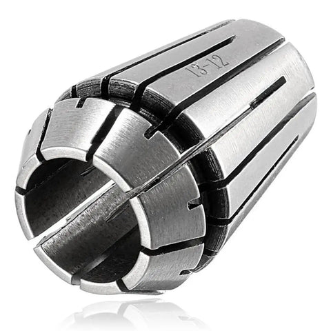 ER20 spring collet for Half Inch Shank ER20 Router Collet Extension Rod, close-up view, used in woodworking and CNC projects