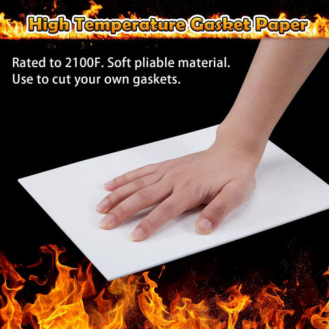 Qilery white gasket paper sheet, 1/8 in thick, high-temperature insulation for stoves and furnaces.