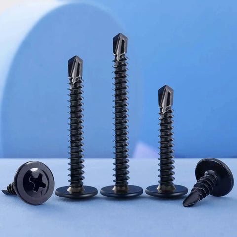 Heavy Duty Self Tapping Screws Assortment Kit For Metal Size 8, 180 Pieces, 410 Stainless Steel Self Drilling Screws