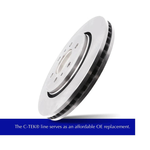 Rear brake rotor disc with silver finish, vented design, center hub with multiple lug holes.