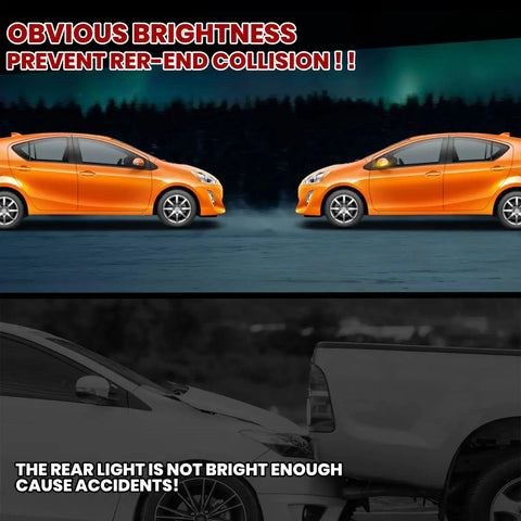 Two cars with Toyota Left Driver Side Rearview Mirror Turn Signal Indicator Light For Corolla Camry Avalon Prius C RAV4 2012 2016, illustrating brightness.